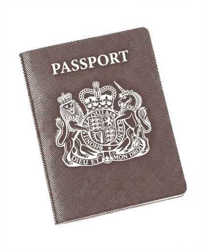 Passaporte britânico isolado, contexto de homologação de sentença estrangeira.