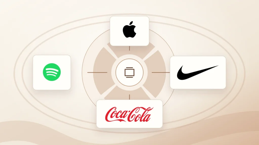 Logotipos em composição circular de atividades, sem indicação de classes específicas